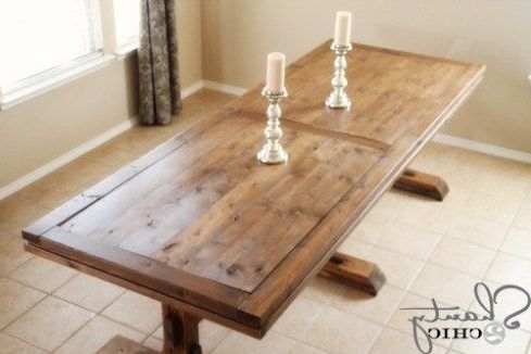 Rustic Honey Dining Tables Throughout Widely Used 40 Free Diy Farmhouse Table Plans To Give The Rustic Feel (View 3 of 10)