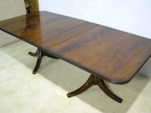 Trendy Maitland Smith Double Pedestal Flame Mahogany Dining Table With Regard To Mahogany Dining Tables (View 6 of 10)