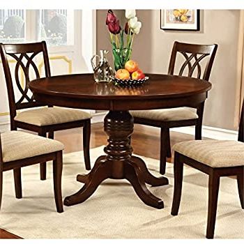 Vintage Brown 48 Inch Round Dining Tables Inside Preferred Amazon – Steve Silver Tournament 48" Wood Round Casual (View 4 of 10)