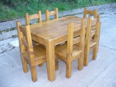 Well Liked Rustic Honey Dining Tables Intended For Rustic Chunky Dining Table (View 7 of 10)