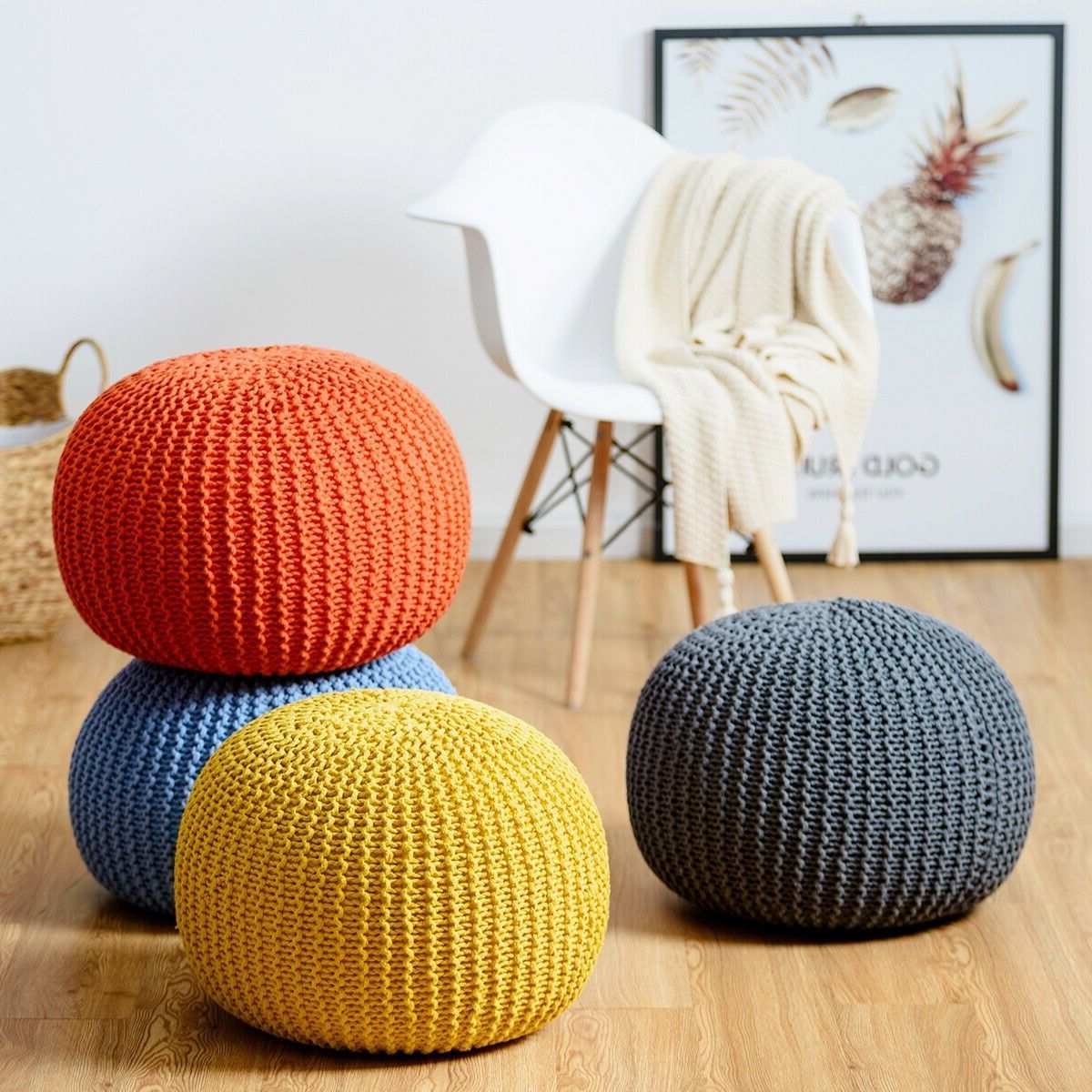 [%100% Cotton Hand Knitted Pouf Floor Seating Ottoman | Floor Seating Regarding Widely Used Cream Cotton Knitted Pouf Ottomans|cream Cotton Knitted Pouf Ottomans Pertaining To Well Known 100% Cotton Hand Knitted Pouf Floor Seating Ottoman | Floor Seating|well Known Cream Cotton Knitted Pouf Ottomans Inside 100% Cotton Hand Knitted Pouf Floor Seating Ottoman | Floor Seating|well Liked 100% Cotton Hand Knitted Pouf Floor Seating Ottoman | Floor Seating Throughout Cream Cotton Knitted Pouf Ottomans%] (View 3 of 10)