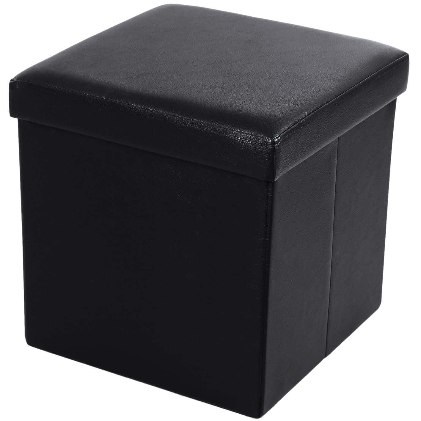 14 Best Small Ottoman Options For 2021! – Home Stratosphere Intended For Current Black Faux Leather Cube Ottomans (Photo 2 of 10)