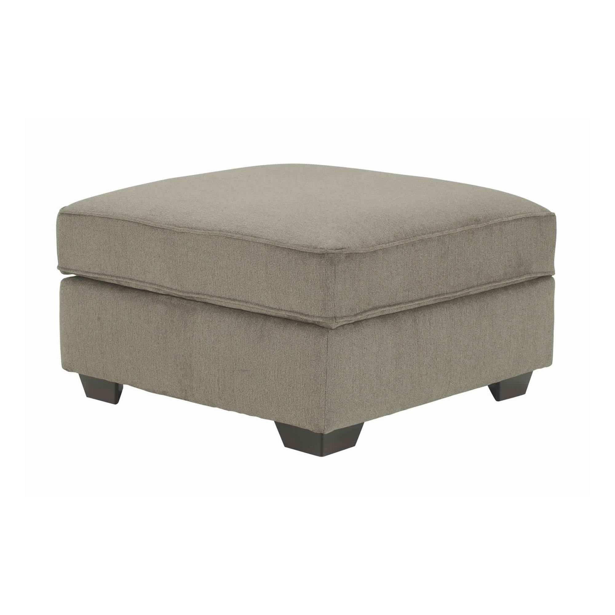 2017 Fabric Upholstered Storage Ottoman With Tapered Legs, Taupe Gray Inside Red Fabric Square Storage Ottomans With Pillows (View 2 of 10)