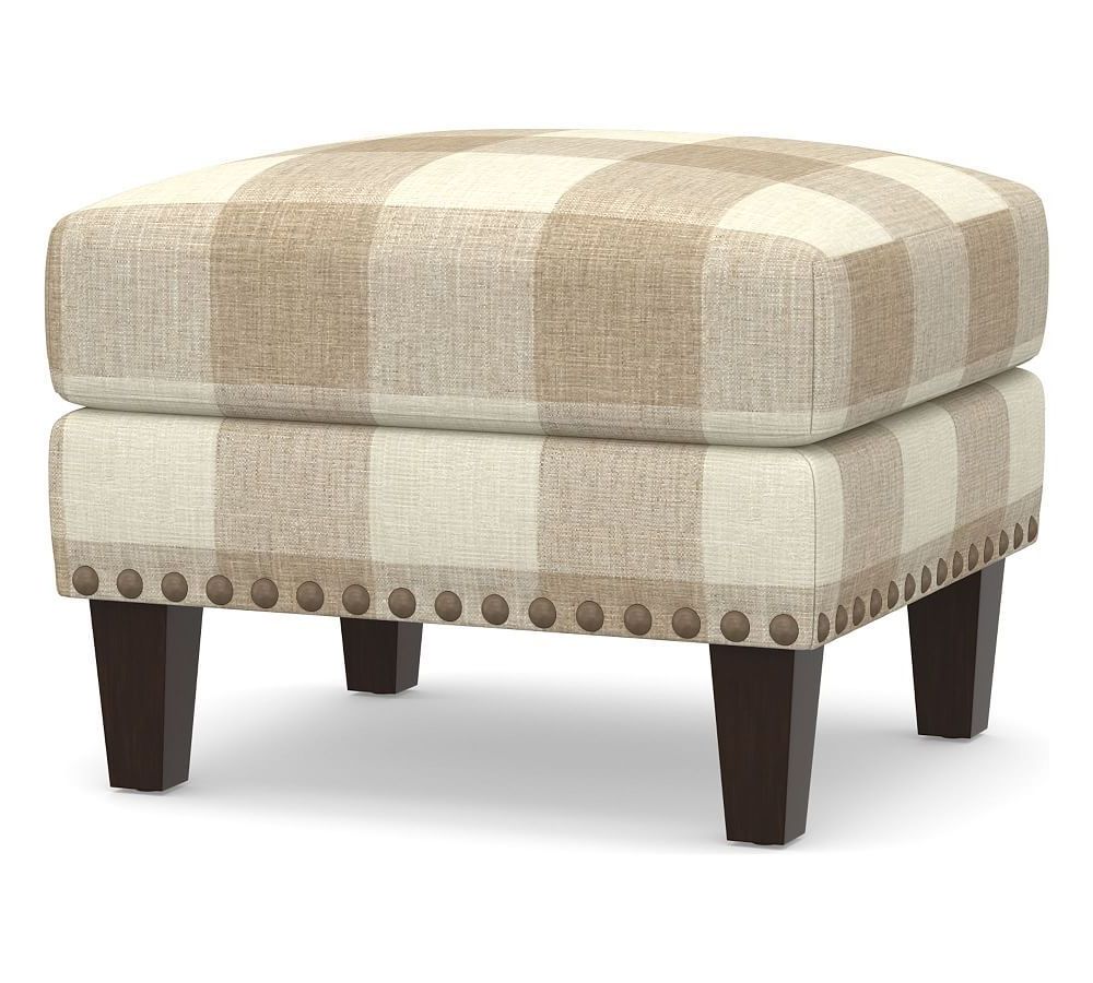 2017 Harlow Upholstered Ottoman With Nailheads (View 8 of 10)