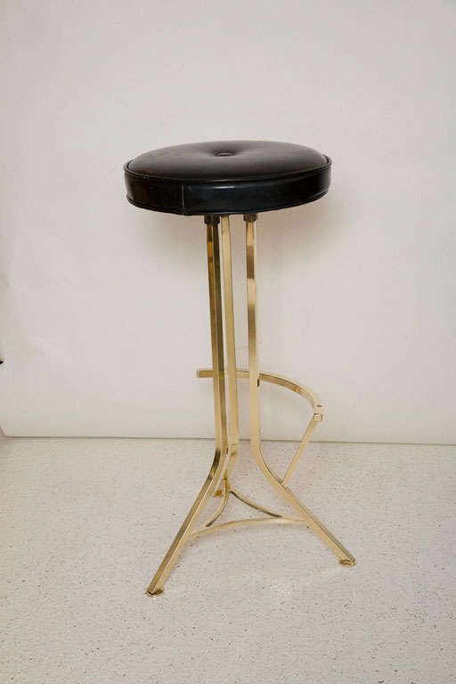 2018 Espresso Antique Brass Stools In Pair Of Vintage Modernist Brass Bar Stoolsseng Chicago At 1stdibs (View 6 of 10)