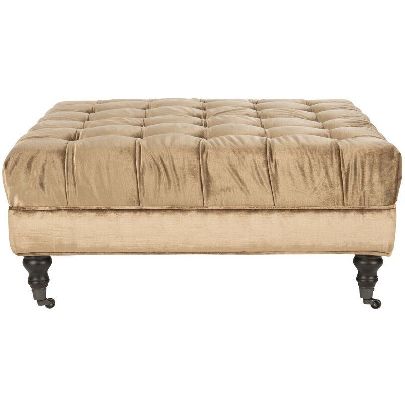 2018 Fabric Tufted Square Cocktail Ottomans For Darby Home Co Holsey  (View 9 of 10)