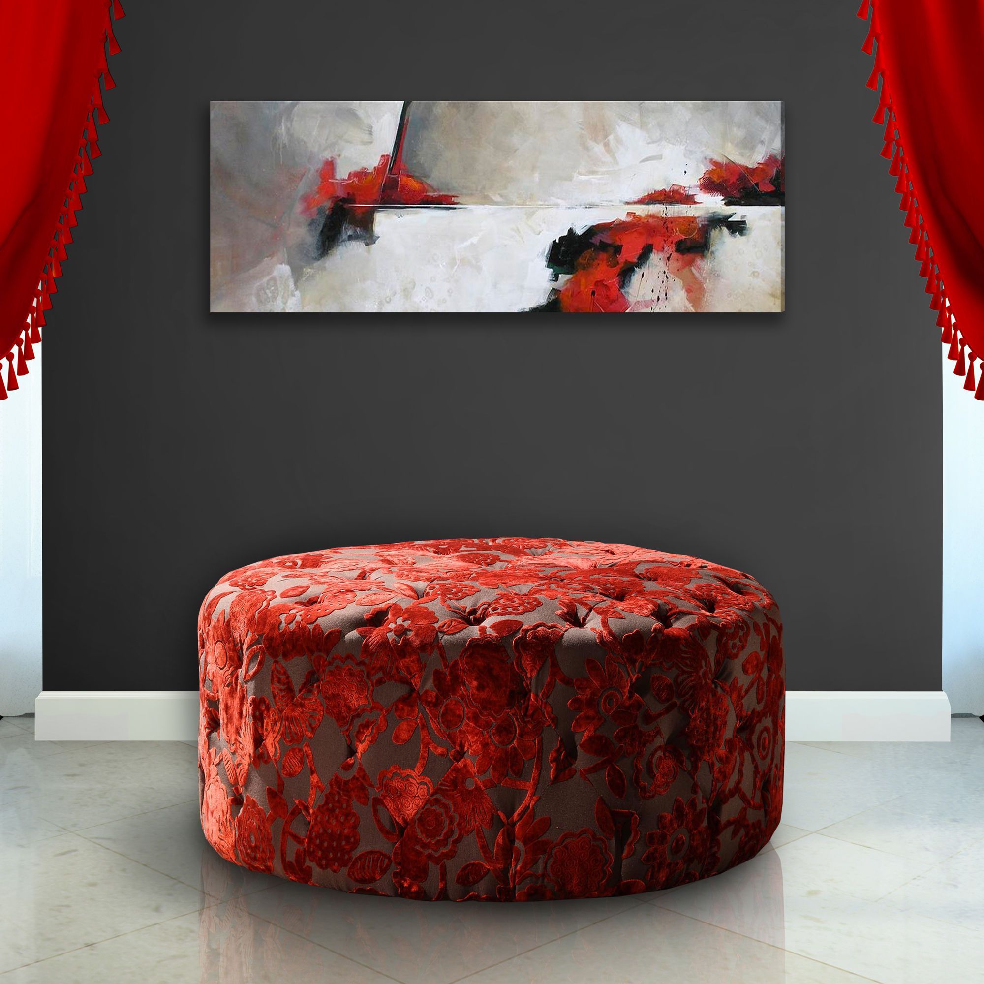 2018 Pin On The Classy Home Furniture Mall With Fresh Floral Velvet Pouf Ottomans (View 2 of 10)