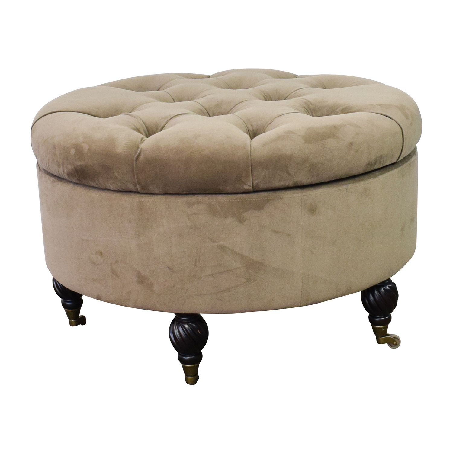 [%55% Off – Frontgate Frontgate Round Tufted Storage Ottoman / Storage For Well Liked Tufted Ottomans|tufted Ottomans Regarding Well Known 55% Off – Frontgate Frontgate Round Tufted Storage Ottoman / Storage|favorite Tufted Ottomans Throughout 55% Off – Frontgate Frontgate Round Tufted Storage Ottoman / Storage|2017 55% Off – Frontgate Frontgate Round Tufted Storage Ottoman / Storage With Tufted Ottomans%] (View 5 of 10)
