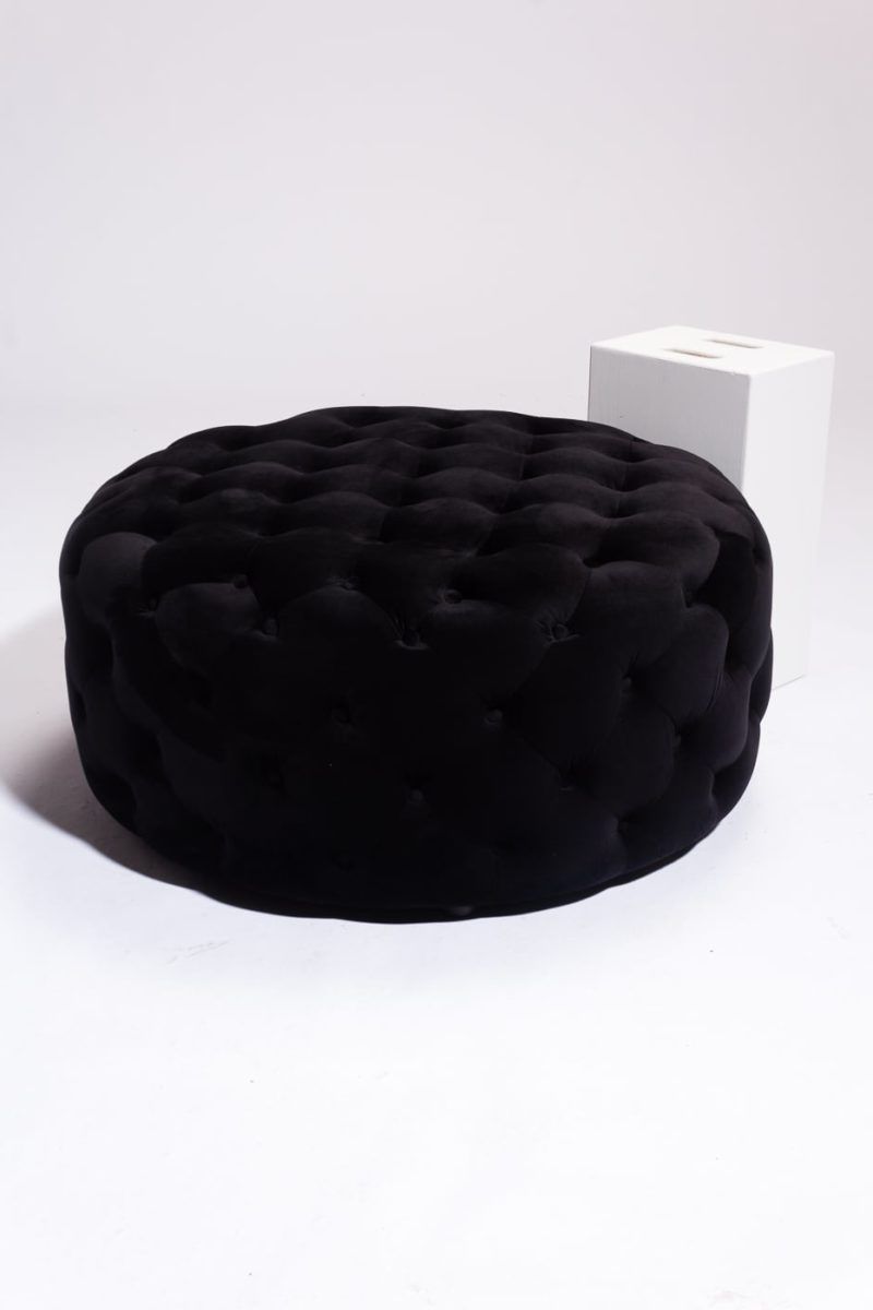 Acme Brooklyn Intended For Most Recently Released Black Fresh Floral Velvet Pouf Ottomans (View 7 of 10)