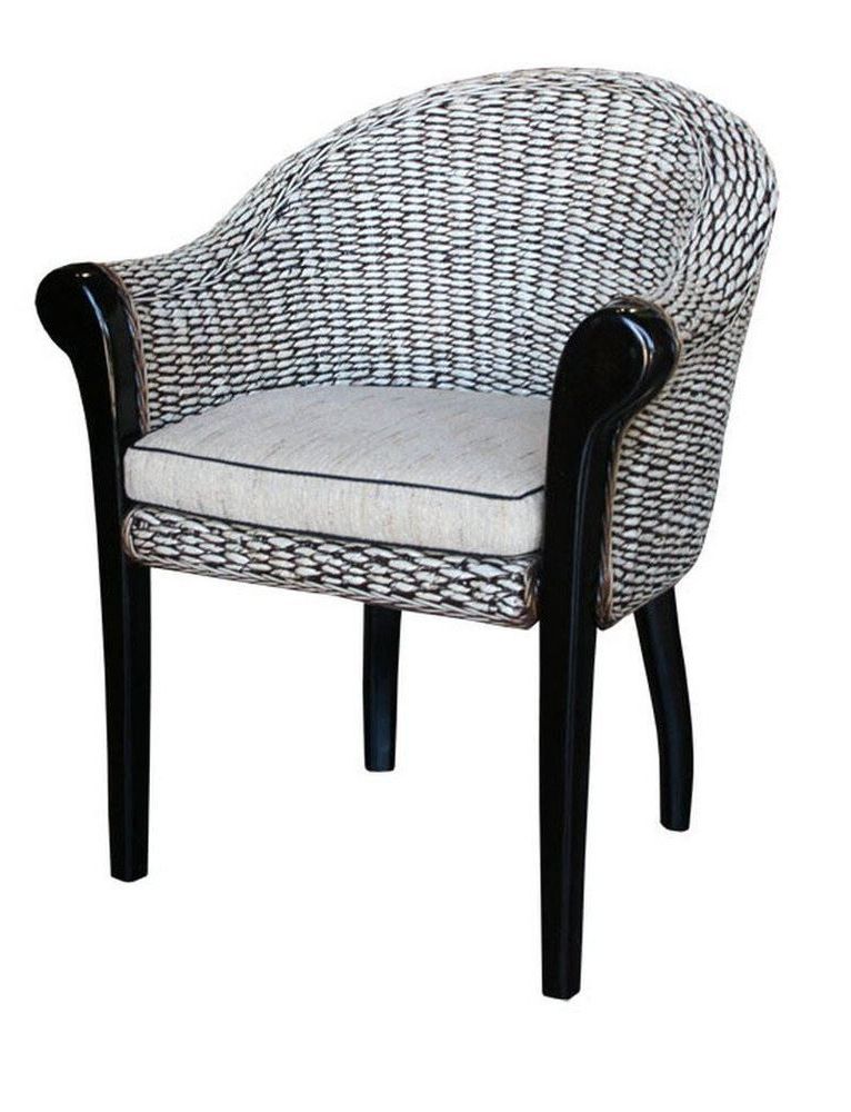 Banana Leaf Paris Woven Club Chair With Mahogany Legs (View 2 of 10)