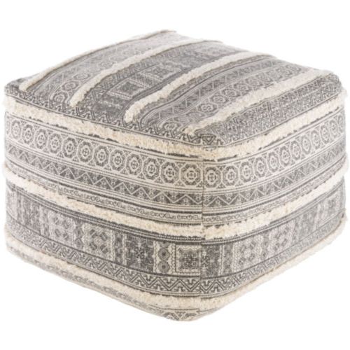 Beige And Dark Gray Ombre Cylinder Pouf Ottomans Inside Well Known Pouf Ottomans Free Shipping (View 6 of 10)