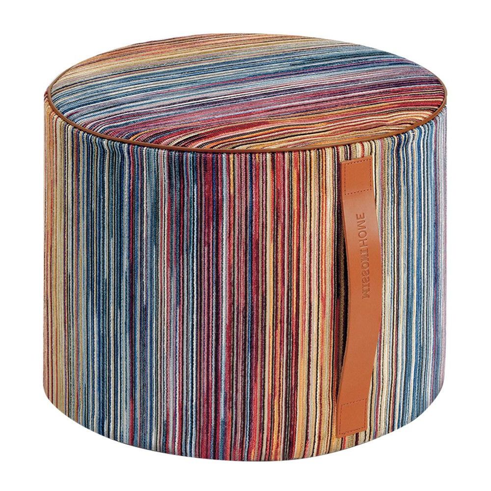 Beige Ombre Cylinder Pouf Ottomans For Well Liked Relax In Style With The Santiago Pouf From Missoni Home (View 10 of 10)