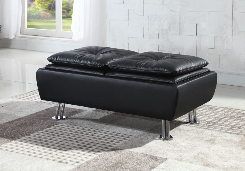 Black Fabric Ottomans With Fringe Trim In Favorite Black Ottoman (View 7 of 10)