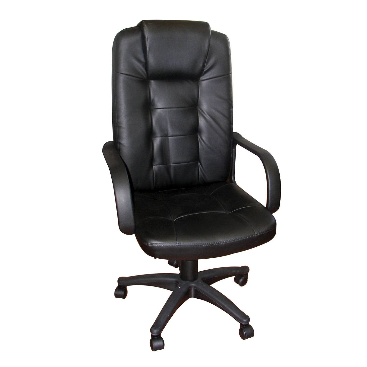 Black Faux Leather Swivel Recliners Intended For Current Home Source Bradley Black Faux Leather Swivel Office Chair With  (View 9 of 10)