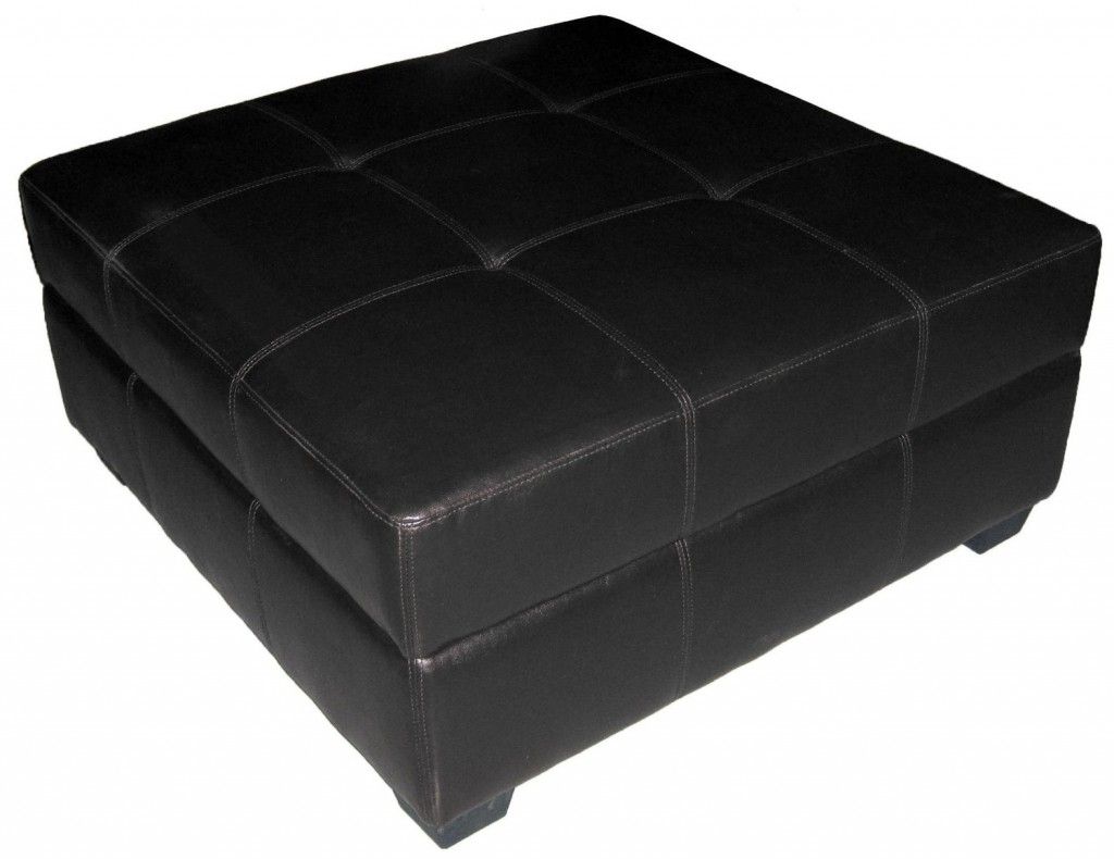 Black White Leather Pouf Ottomans Intended For Preferred 5 Best Black Leather Ottoman – Elegant Enough To Make Your Room (View 7 of 10)