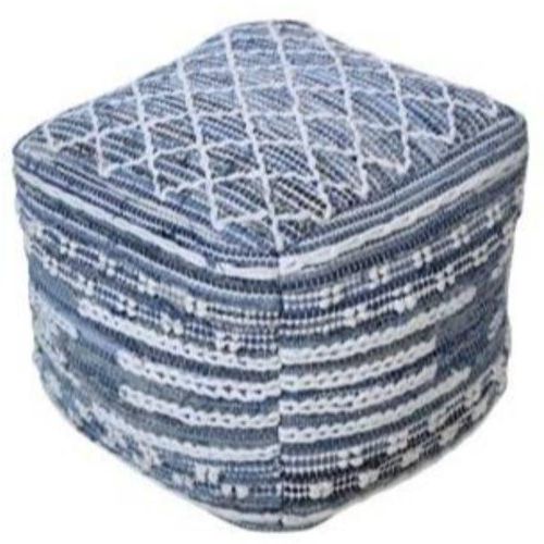 Blue And Beige Ombre Cylinder Pouf Ottomans With Most Recent Cotton Pouf In Jaipur, कॉटन पूफ, जयपुर, Rajasthan (View 9 of 10)