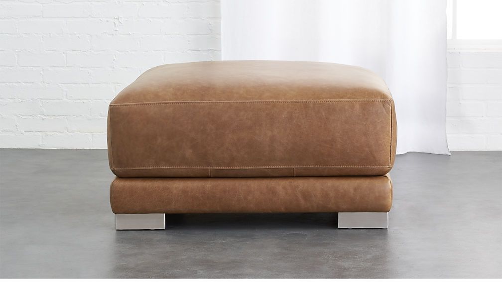 Brown Leather Ottoman, Leather (View 6 of 10)
