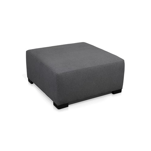 Charcoal And Light Gray Cotton Pouf Ottomans Within Favorite Parker Charcoal Grey Ottoman (Photo 4 of 10)