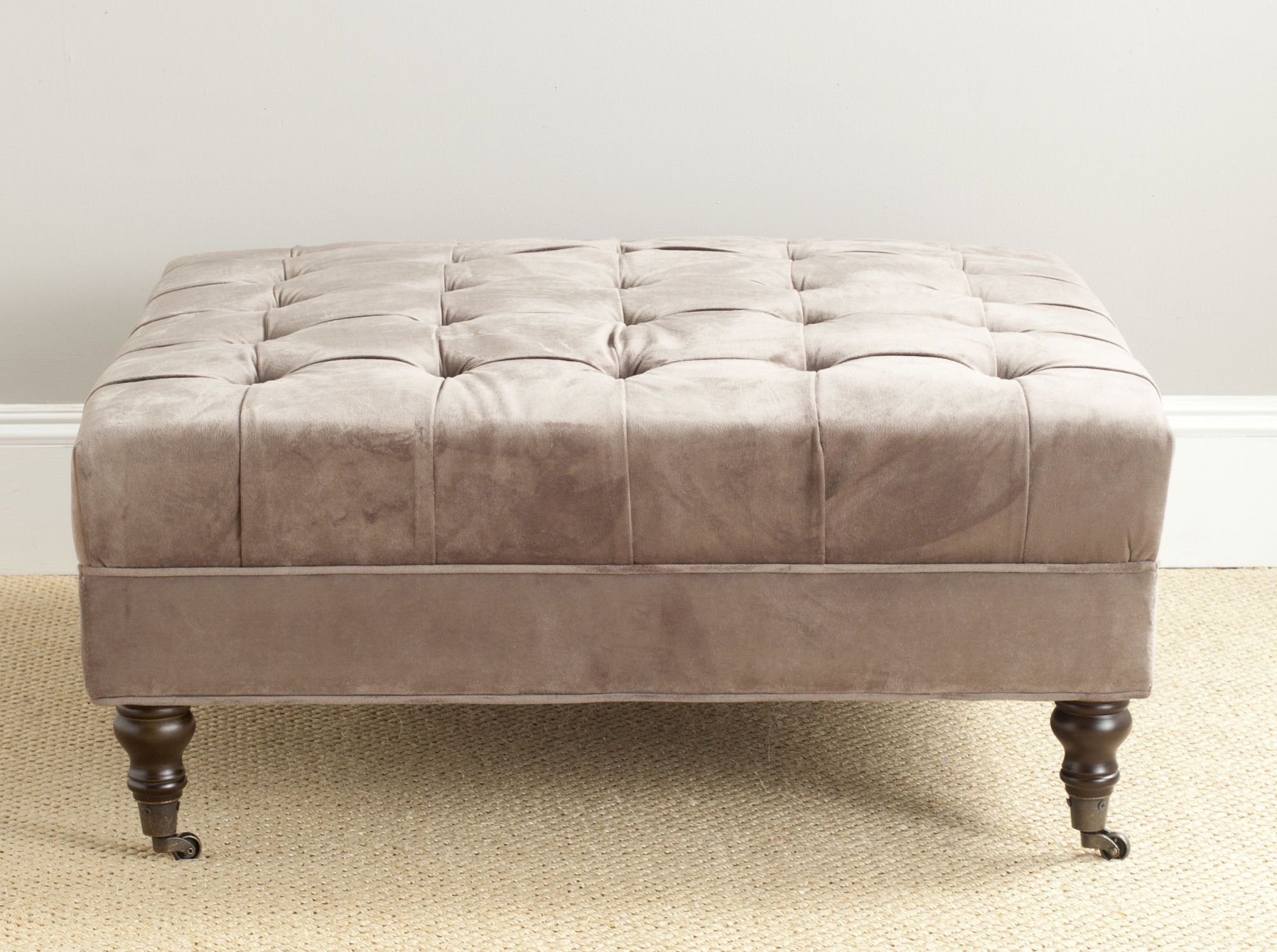 Clark Tufted Cocktail Ottoman Intended For Well Known Tufted Fabric Cocktail Ottomans (View 5 of 10)