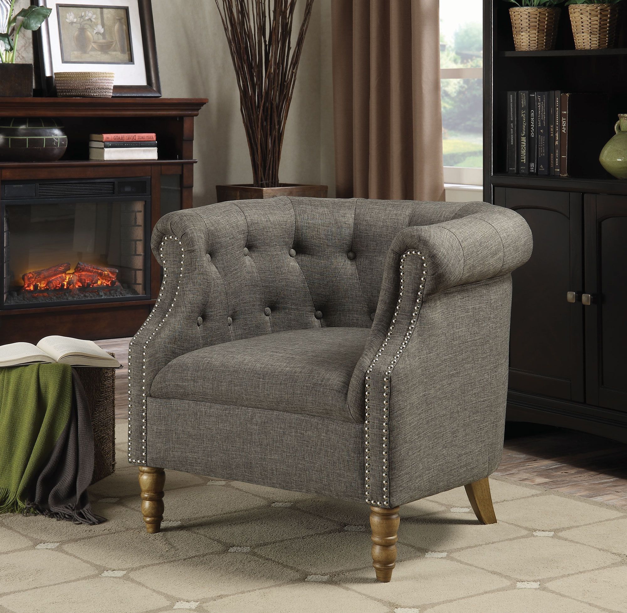 Coleman Furniture With Satin Gray Wood Accent Stools (View 1 of 10)