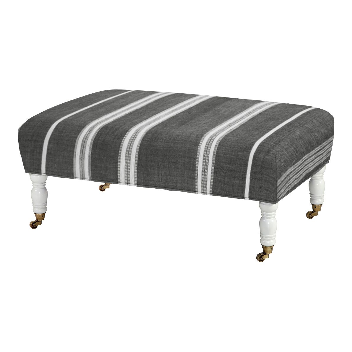 Current Oliver Cocktail Ottoman, Gray/natural Stripes Cotton – Imagine Home With Regard To Natural Solid Cylinder Pouf Ottomans (View 1 of 10)