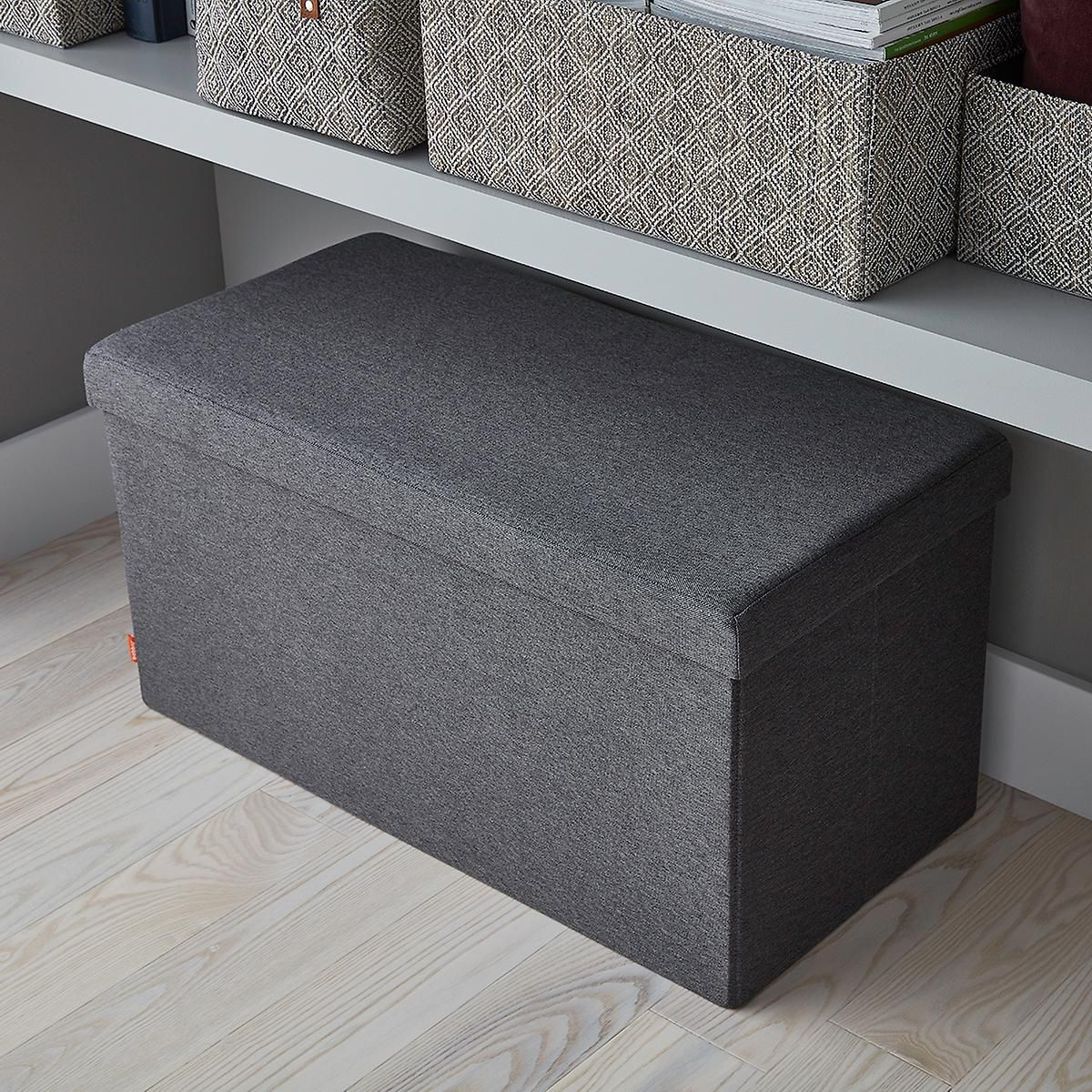 Decorative Storage Bins, Storage Throughout Well Known Charcoal And Camel Basket Weave Pouf Ottomans (Photo 2 of 10)