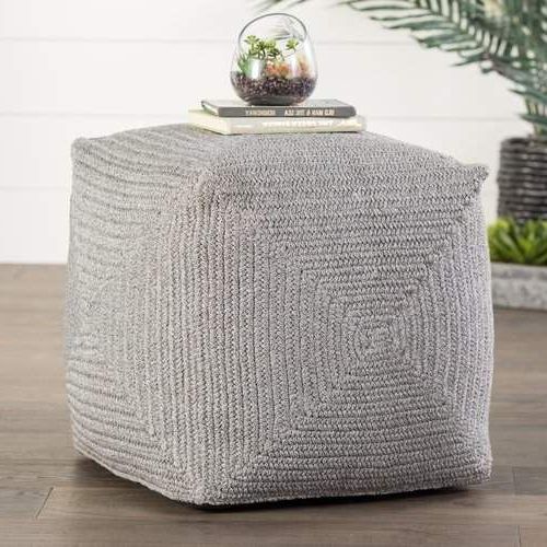 Espana Chadwick Solid Ottoman #light#gray#hue (with Images) (View 5 of 10)