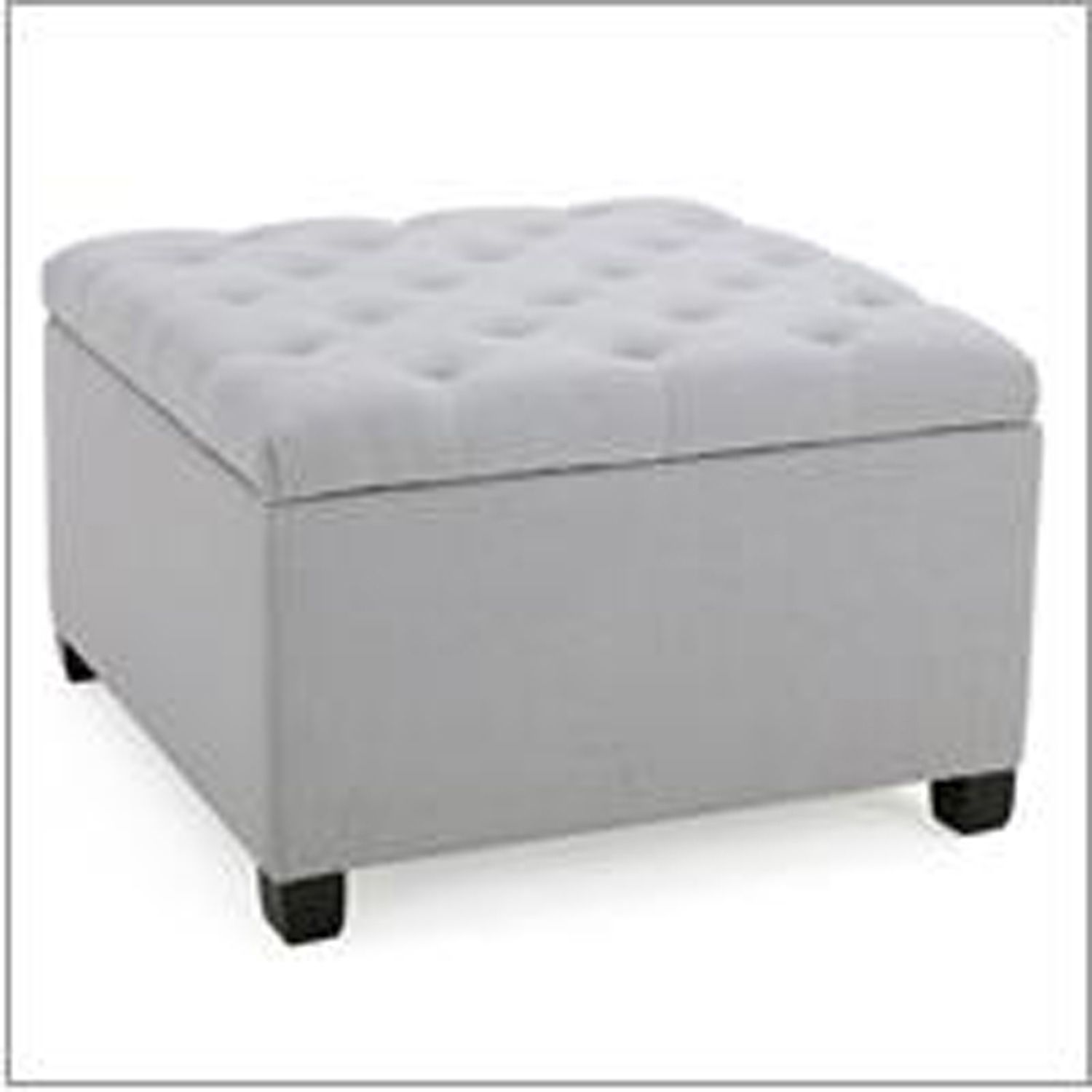 Famous Beige And Light Gray Fabric Pouf Ottomans Within Kendall Light Gray Fabric Storage Ottoman – Pier (View 6 of 10)