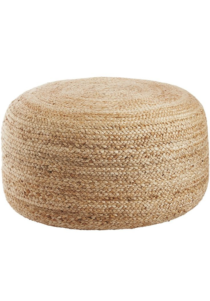 Famous Braided Jute Large Pouf + Reviews (Photo 10 of 10)