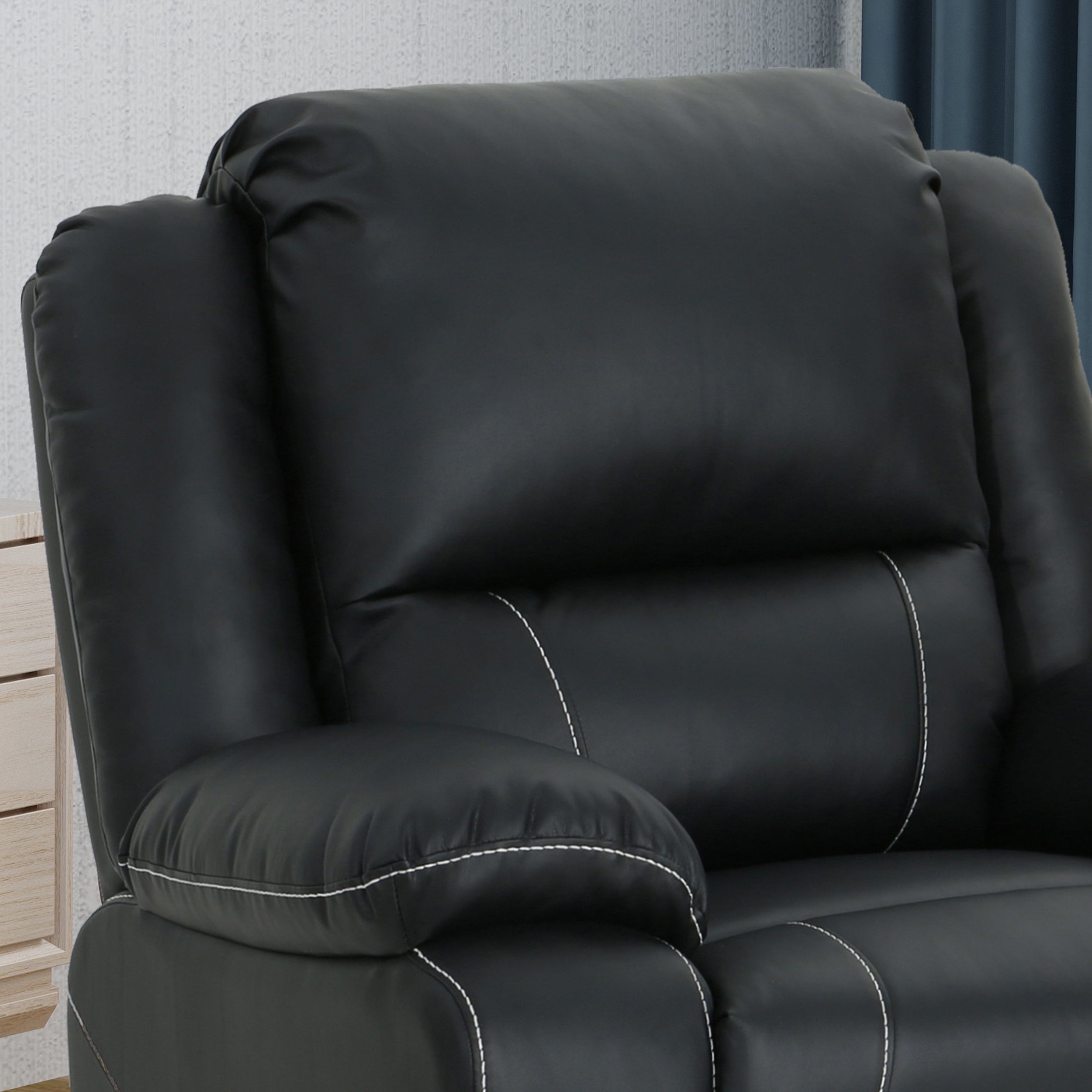 Fashionable Black Faux Leather Swivel Recliners Regarding Malic Classic Tufted Pu Faux Leather Swivel Reclinerchristopher (View 10 of 10)