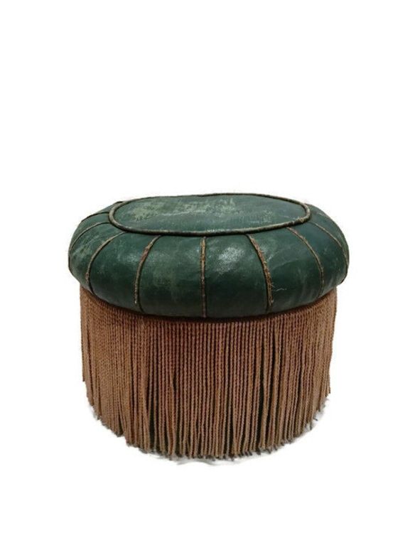 Favorite Weathered Gold Leather Hide Pouf Ottomans With Vintage Distressed Leather Ottoman Pouf Moroccan Decor Meets (View 3 of 10)