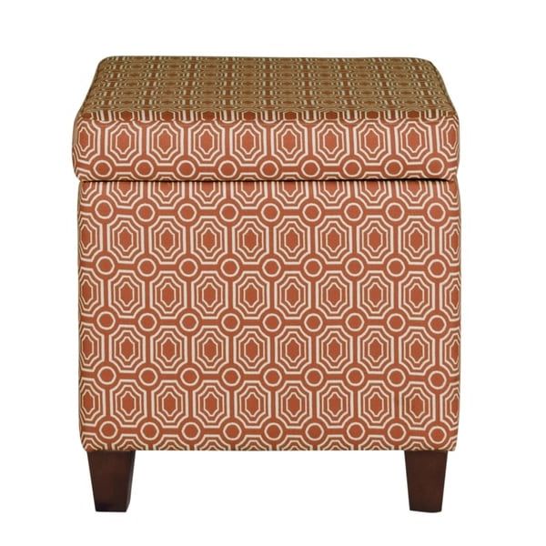 Geometric Patterned Square Wooden Ottoman With Lift Off Lid Storage With Latest Brushed Geometric Pattern Ottomans (View 7 of 10)