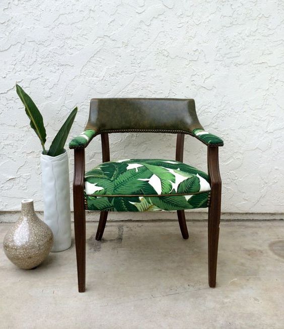 Gray And Natural Banana Leaf Accent Stools In 2017 30 Stylish And Timeless Tropical Leaf Décor Ideas – Digsdigs (View 10 of 10)