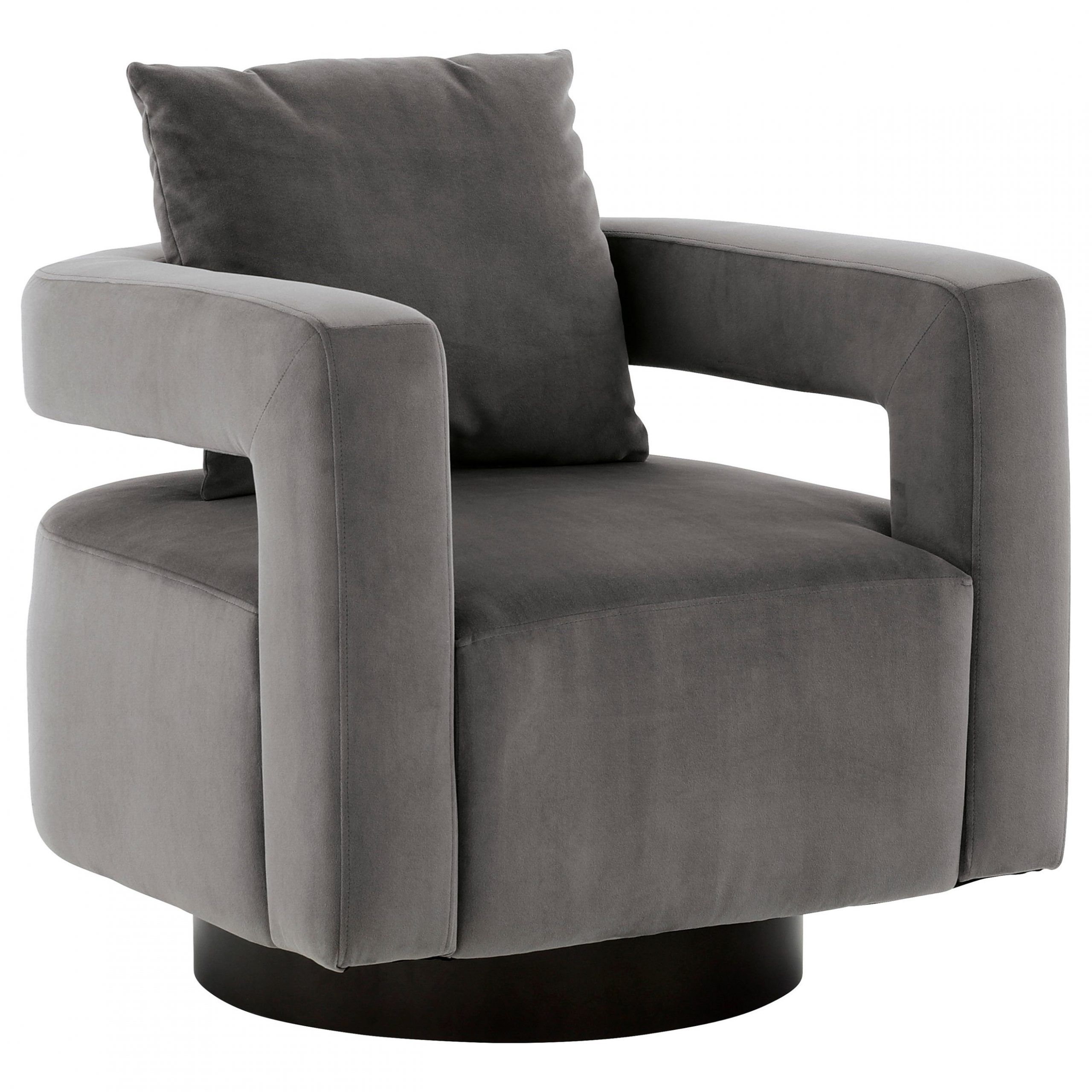 Gray Chenille Fabric Accent Stools Intended For Newest Signature Designashley Alcoma Contemporary Barrel Swivel Accent (View 7 of 10)
