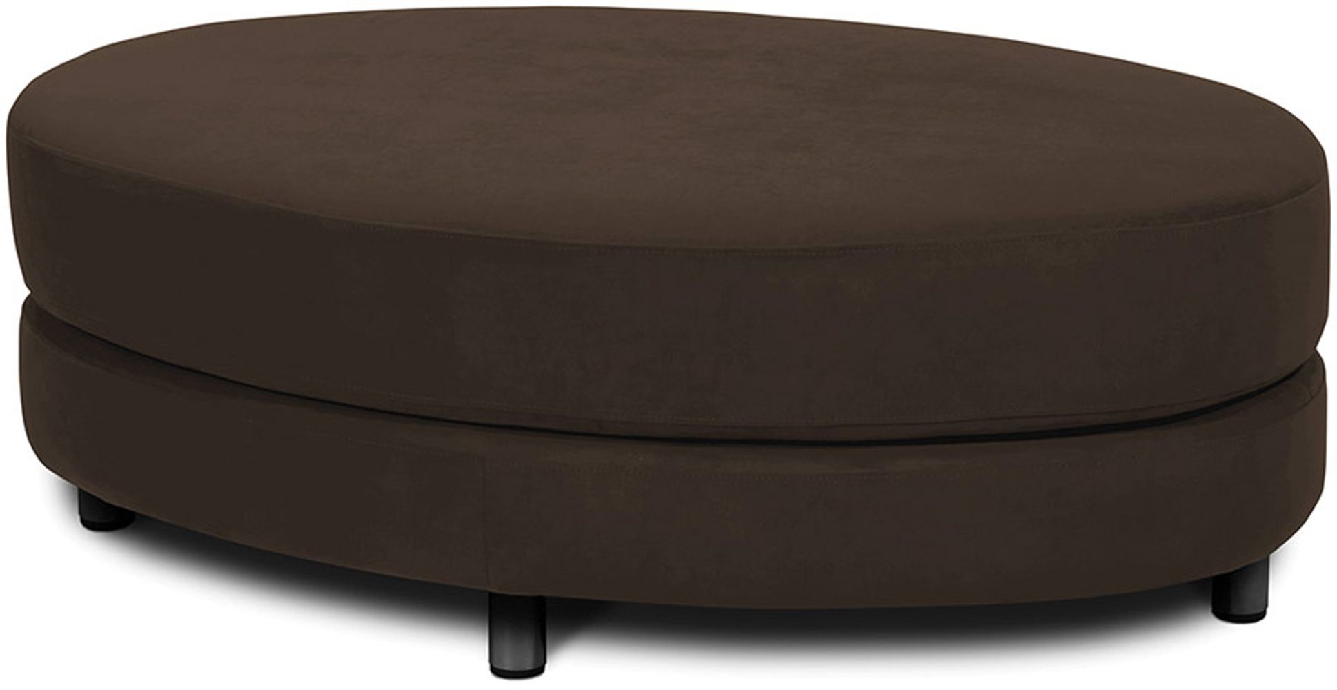 Gray Velvet Oval Ottomans With Regard To Preferred Roundabout Oval Ottoman Chocolate Velvet From The Benches Collection At (View 1 of 10)