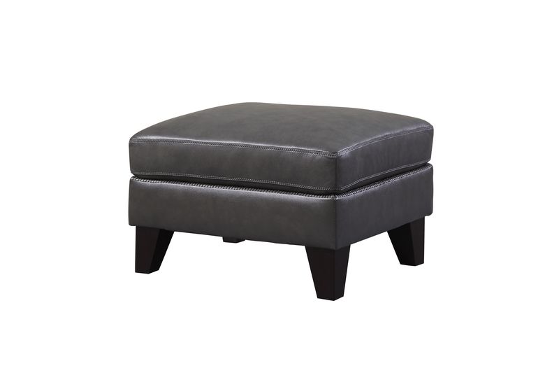 Gray Wool Pouf Ottomans Within Most Current Chicago Ottoman In Gray Leather (View 7 of 10)