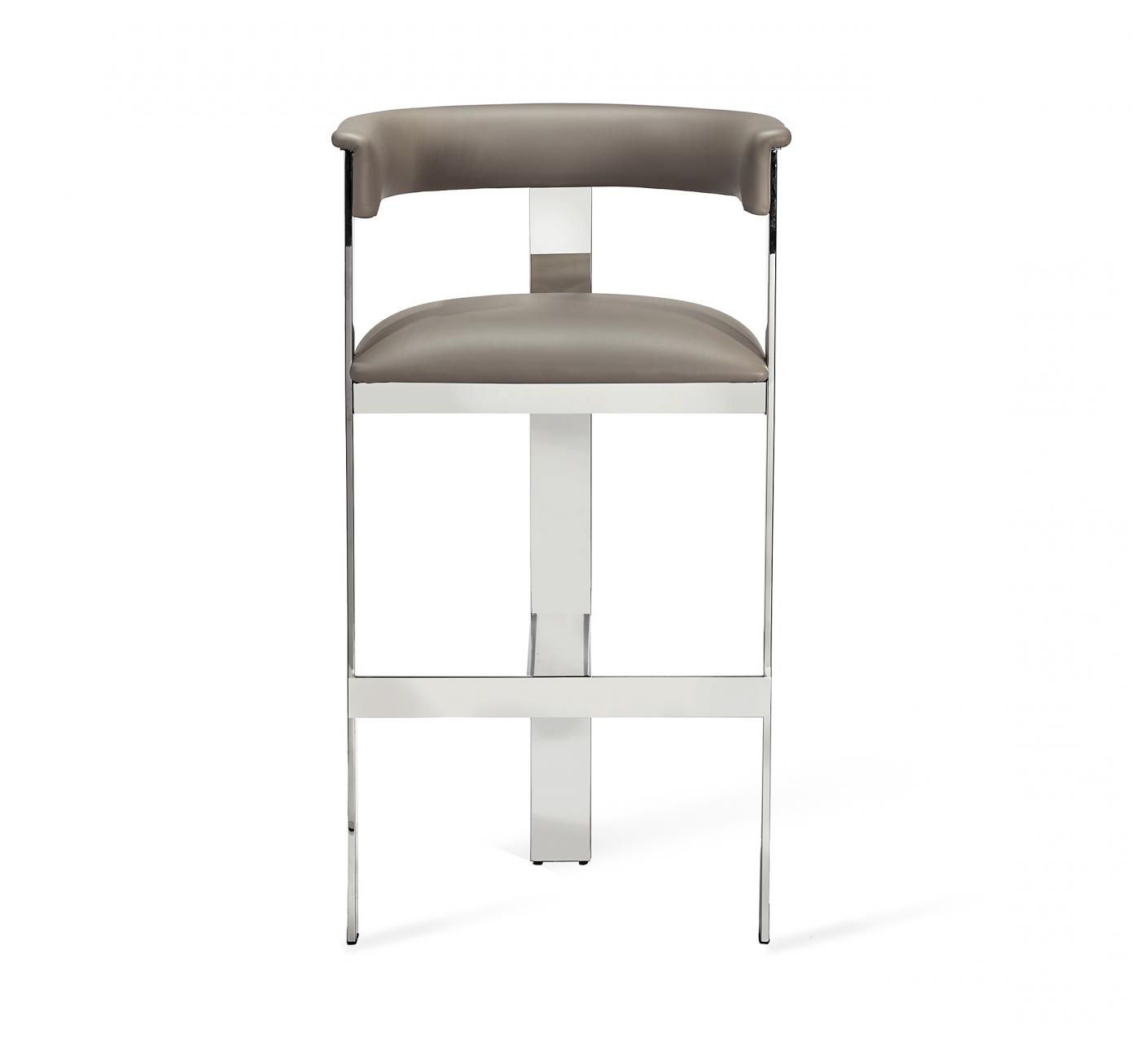 Interlude Home – Darcy Bar Stool – Grey/ Nickel Throughout Most Recently Released Gray Nickel Stools (View 2 of 10)