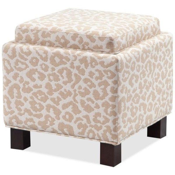 Jla Kylee Leopard Fabric Accent Storage Ottoman With Pillows (View 9 of 10)