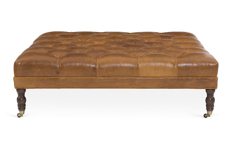 Latest Evo Cocktail Ottoman, Caramel Leather – Ottomans – Ottomans, Poufs With Camber Caramel Leather Ottomans (View 8 of 10)