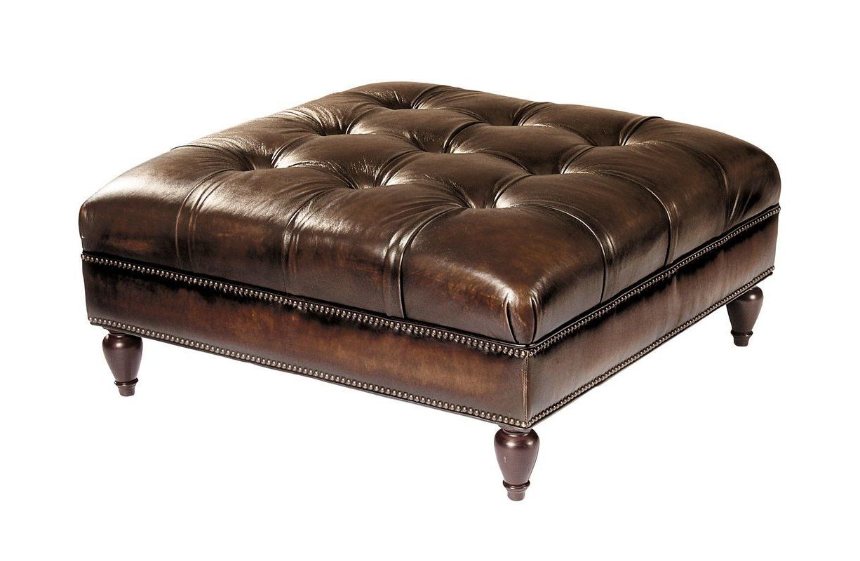 Leather Cocktail Ottoman (View 2 of 10)