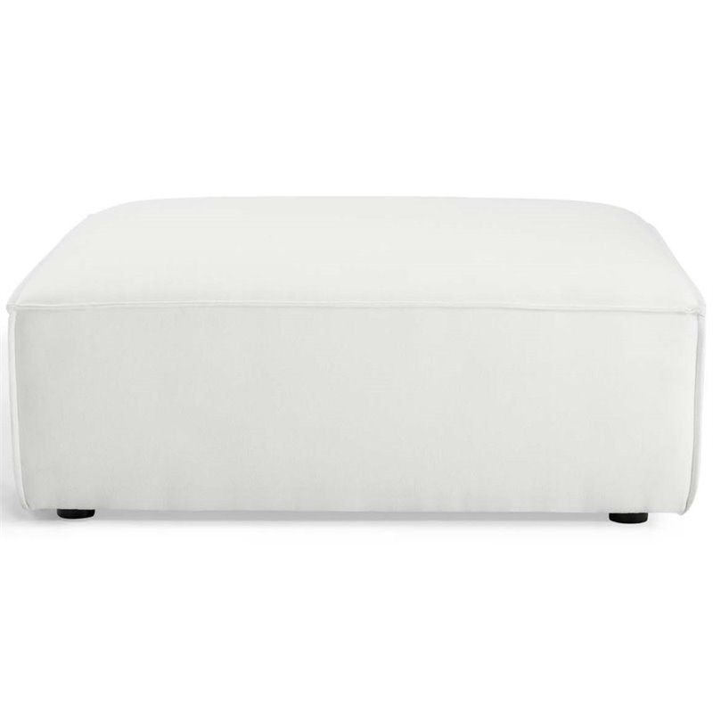 Modway Restore Fabric Upholstered Ottoman In White – Eei 3873 Whi Inside Favorite White Wool Square Pouf Ottomans (View 8 of 10)