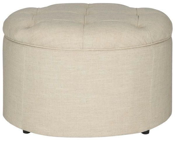 Most Current Mcr1005f Ottomans – Furnituresafavieh With Brown Natural Skin Leather Hide Square Box Ottomans (View 2 of 10)