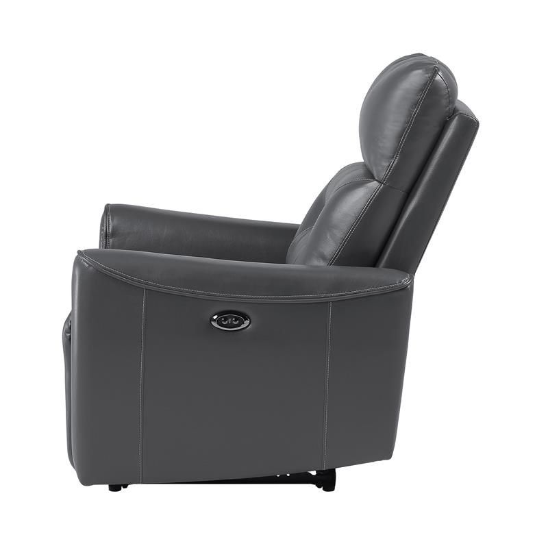 Most Current Pemberly Row Faux Leather Power Reclining Chair With Usb Port In Dark Throughout Espresso Faux Leather Ac And Usb Ottomans (View 9 of 10)