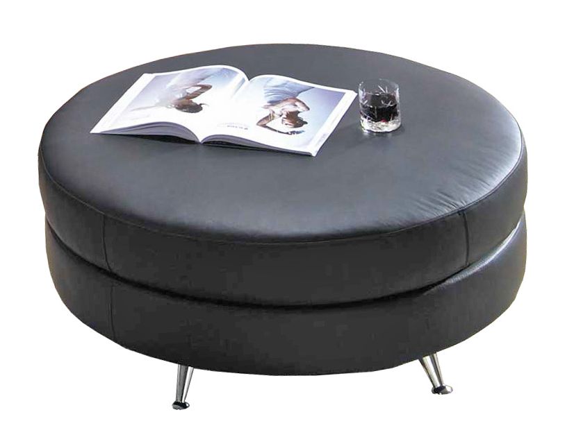 Most Popular Black White Leather Pouf Ottomans For Modern Line Furniture – Commercial Furniture – Custom Made Furniture (View 3 of 10)