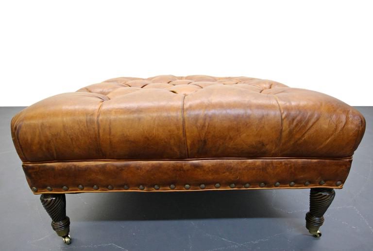 Most Popular Camber Caramel Leather Ottomans With Regard To Camel Colored Leather Ottoman – Rona Mantar (View 2 of 10)
