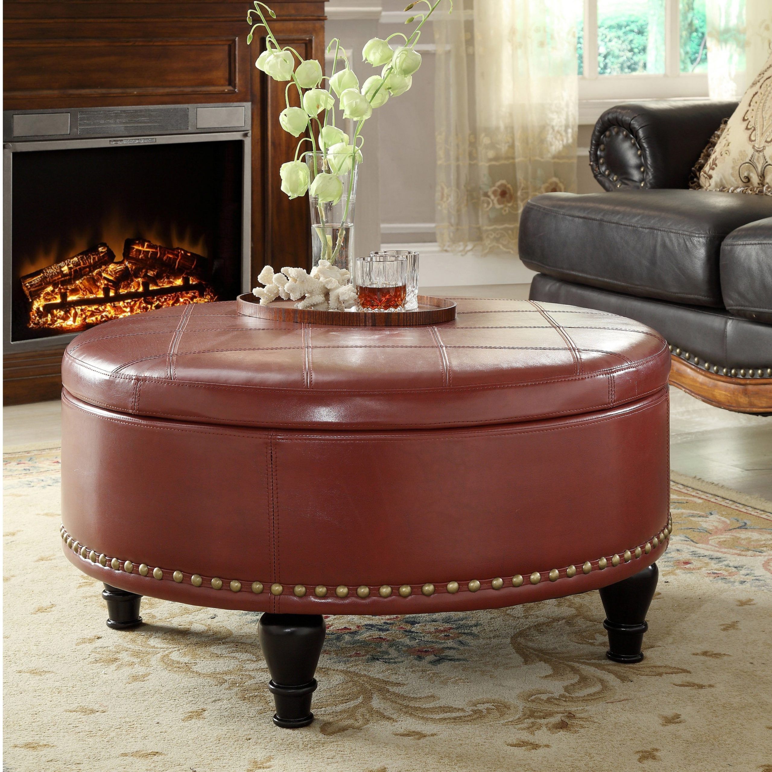 Most Popular Copper Grove Payara Round Storage Ottoman With Flip Top N/a (View 8 of 10)