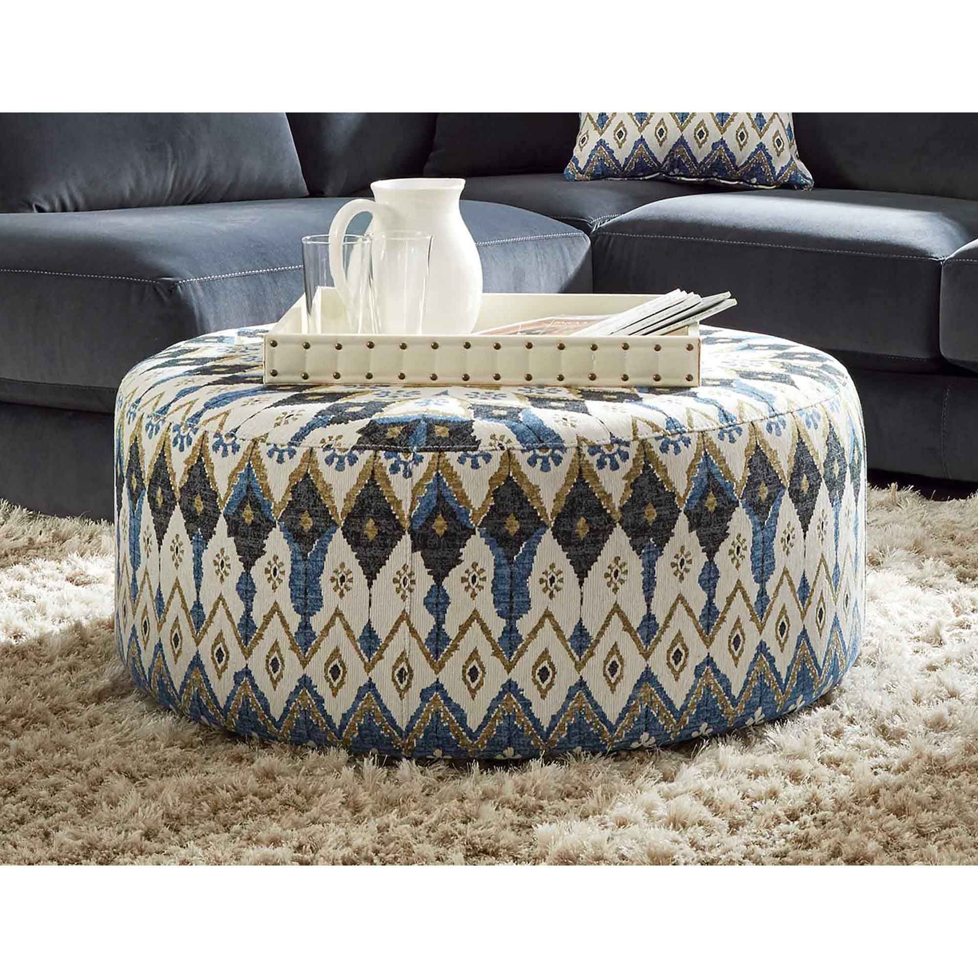 Most Recent 77618 Round Ottoman – Franklin Corporation In Round Pouf Ottomans (View 8 of 10)