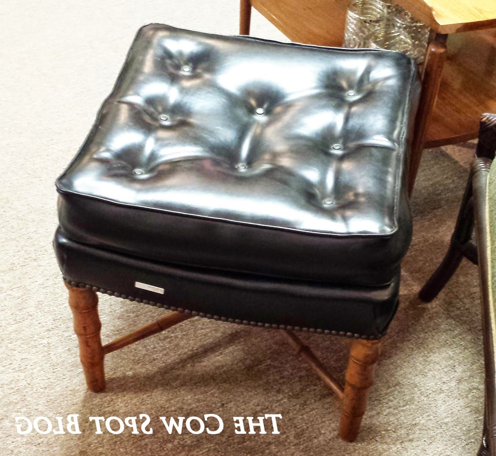 Most Recent Brown Natural Skin Leather Hide Square Box Ottomans With Regard To The Cow Spot: Haunted (View 3 of 10)