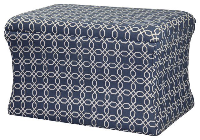 Most Recently Released Orange Fabric Round Modern Ottomans With Rope Trim With Regard To "lattice Pouf" Storage Ottoman – Transitional – Footstools And Ottomans (View 7 of 10)