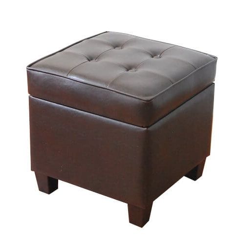 Most Up To Date 21 Brown Ottomans Under $100 (square, Rectangle & Round Styles) With Stripe Black And White Square Cube Ottomans (View 6 of 10)